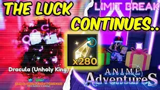 *1ST DAY LUCK* MAX LIMIT BREAK UNIQUE ALUCARD QUICK SHOWCASE | Anime Adventures