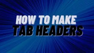 How To Create Tab Headers In Html ,CSS And JavaScript.