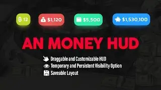 [QBCore & ESX] AN Money HUD | Cash, Bank, Marked Bills & Crypto money HUD [PAID]