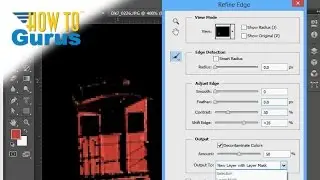 How to Use the Adobe Photoshop Refine Edge Tool to  improve a mask/selection- CS5 CS6 CC Tutorial
