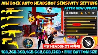 PERFECT ( AIM LOCK 🔒) HEADSHOT SENSITIVITY SETTING AFTER NEW UPDATE | AUTO HEADSHOT TRICK | FF MAX
