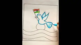 Independence day🇨🇮🇨🇮 easy drawing #youtubeshorts #indian