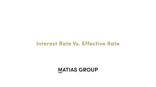 Interest Rate Vs  Effective Rate