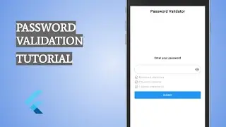 📱🔒Flutter Tutorial : Password Validation || Speed Code 🚀