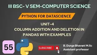 Column adding and deleting in Pandas with Example