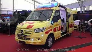 Mercedes Sprinter/ Profile ambulance - exterior, light setup & interior - Rettmobil 2023 - Germany