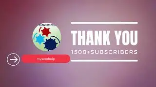 Thank You 1500+ Subscribers