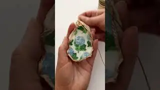 diy oyster shell ornament 🩵 hydrangea design 🩵 hostess gift idea