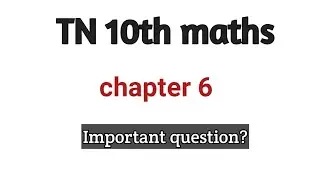 TN 10th Maths chapter 6 important question@SAI GURU MATHS