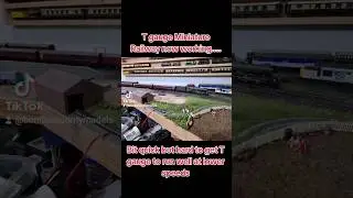 T gauge miniature railway on an 00 gauge layout