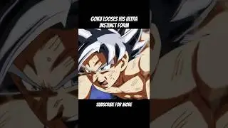 Goku looses his ultra instinct form #goku #ultrainstinct