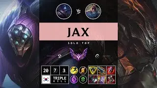 Jax Top vs Yasuo: Triple Kill, Dominating - KR Master Patch 14.15
