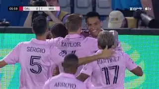Doblete de Messi.  Dallas vs Inter Miami. 7 goles en 4  partidos con el club.