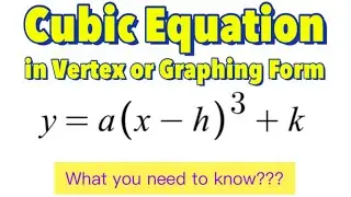 What You Need To Know About Cubic Equation in Vertex Form or Graphing Form
