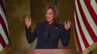 Kamala Harris takes the stage to accept the Democratic nomination for president