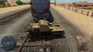 Эксперимент: сможет ли поезд раздавить самый маленький танк в War Thunder ?