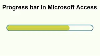 How to Create a Loading Bar in Microsoft Access Database - Step-by-Step Tutorial