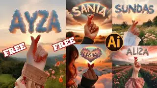 Write Your Name in the Sky With cloud 😲 | Cloud Name photo editing | bing image Creator 