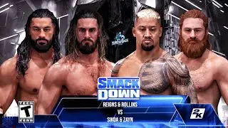 🎯Roman Reigns & Seth Rollins vs Solo Sikoa & Sami Zayn: Epic Showdown | Full Match | WWE Smackdown