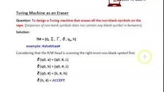 Turing Machine as Eraser - TM to erase all the characters of a String - Theory of Computation
