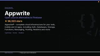 Appwrite — Open Source Alternative to Firebase