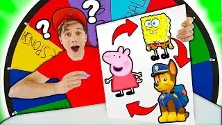 DESAFIO MISTURANDO DESENHOS COM ROLETA MISTERIOSA ☆ DIVERTIDO ☆