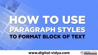 Photoshop Paragraph Styles - YoutTube Tutorial