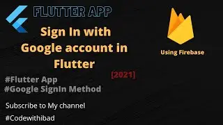 Google SignIn [2021] With Firebase Auth in Flutter || Google signIn in flutter