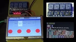 0271: Raspberry Pi, scheda 4 relè pilotata da LCD touchscreen