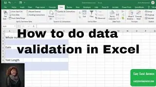 How to do data validation in Excel