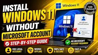 How To Bypass Microsoft Account Sign in While Installing Windows 11.