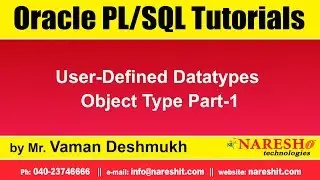 Oracle PL/SQL Tutorials | User-Defined Datatypes Object Type Part-1 | by Mr.Vaman Deshmukh