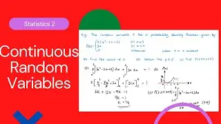Continuous random variables (Edexcel IAL S2 4.1)