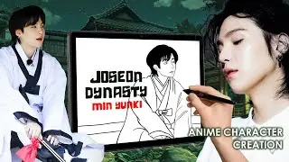 B T S Suga as anime character | Joseon dynasty Run BTS Min Yoongi in Anime style drawing 