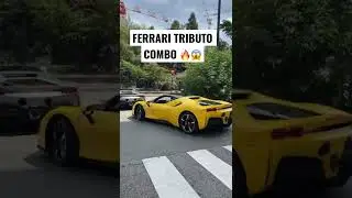 INSANE COMBO FERRARI TRIBUTO 🇲🇨 #ferrari #tributo #monaco #carspotting #gmk