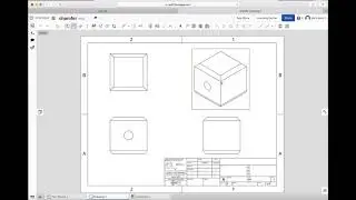 Front,Top,Side, Isometric view working drawing in onshape