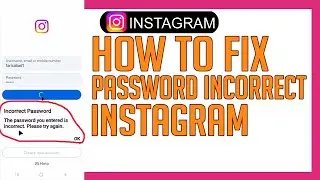 How To Fix Instagram Password Incorrect