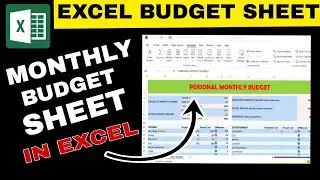 MS Excel Me Budget Sheet Kaise Banaye | How to Create Budget Sheet In Excel | Budget Sheet In Excel