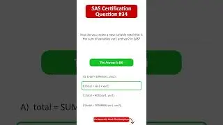 SAS Certification Questions | Question - 34