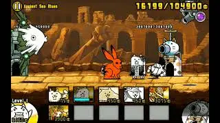 the battle cats :  sniper one shot baron bunny!?!?