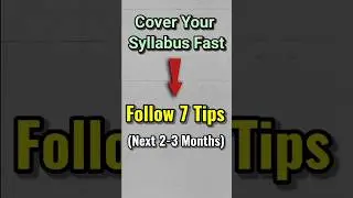 how to complete syllabus fast | how to cover syllabus fast #shorts #short