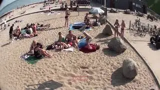 Beach double front flip, win and epic fail