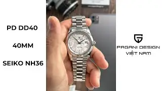 Pagani Design Daydate 40mm – Trắng thiên thạch – Seiko NH36 – Automatic – PD 1783