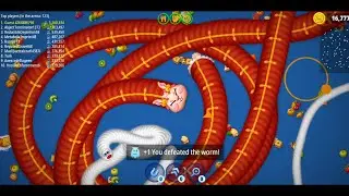 Wormszone.io Biggest Rabbit Snake 🐍 || saap wala game|| 135 snake defeated|| #wormszone #foryou