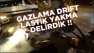 Moto Drift & Gassing & Burning Tires in Istanbul