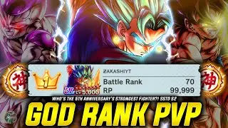 (Dragon Ball Legends) GOD RANKED PVP BATTLES! 7 FULL HANDCAM GAMEPLAY! 5TH ANNI STRONGEST FIGHTER S2
