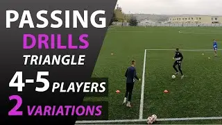 SOCCER PASSING PRACTICE FOR 4-5 PLAYERS | PASSES EXRCISES IN A  TRIANGLE #7