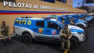 CRIMINOSO TENTA FUGIR APÓS SER ABORDADO PELO PETO PMBA | GTA 5 POLICIAL