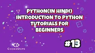 PYTHON INTRODUCTION! PYTHON(in hindi) TUTORIALS FOR BEGINNERS