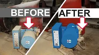 Magic transformation from old machine picture into new one picture. Adobe Photoshop